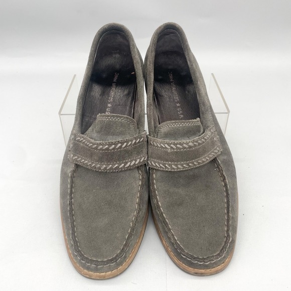 john Varvatos Star USA Mens 8M Loafer Shoes Gray Suede Slip On‎ Casual Studded main image 5